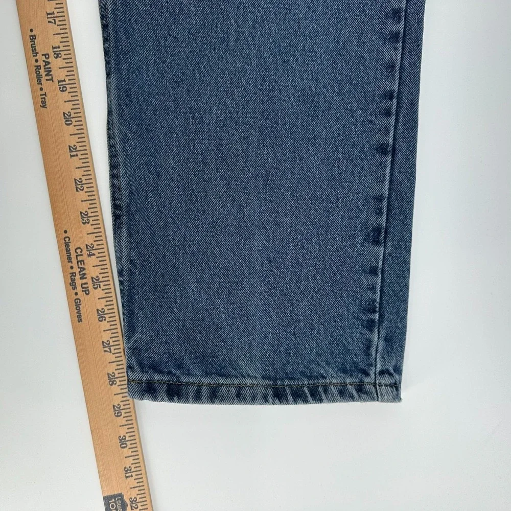 Wrangler Straight Jeans Mens 40x30 Blue Denim Relaxed Fit‎ High Rise 5-Pocket